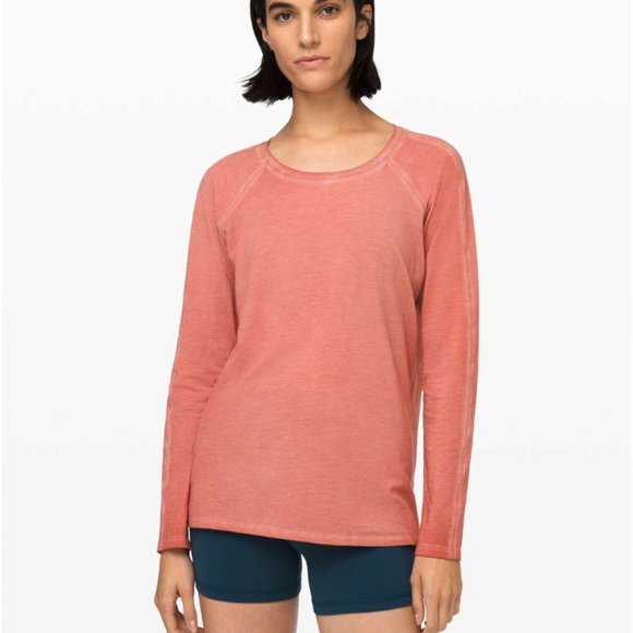 Lululemon Emerald Long Sleeve *Wash Washed Copper Clay 6 - Picture 1 of 14